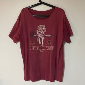 Vintage Crop Neck T shirt